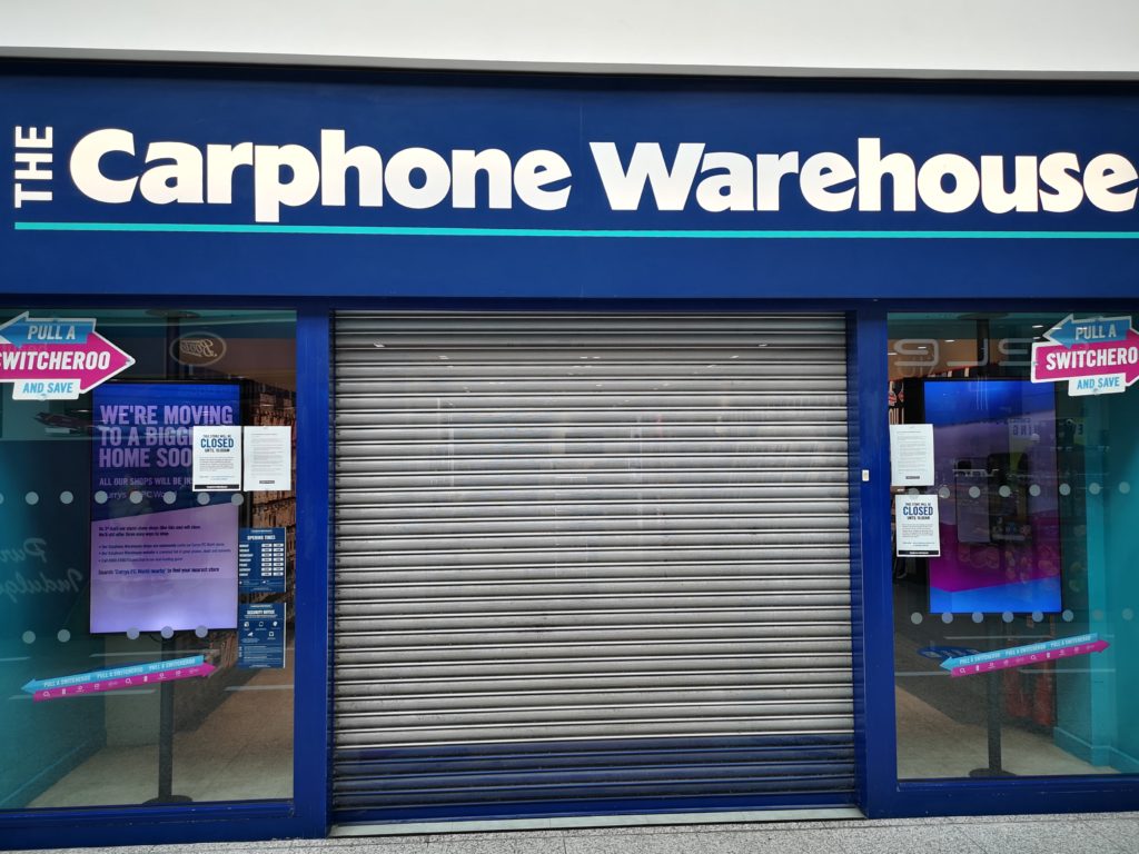 Carphone Warehouse in Romford shut after stores closed nationwide